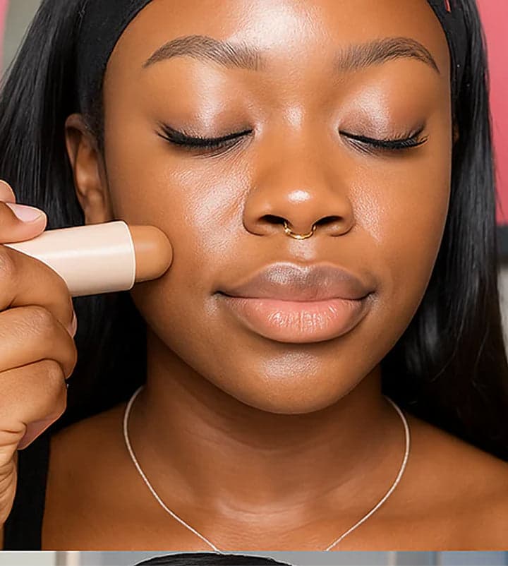 Renee using the balm