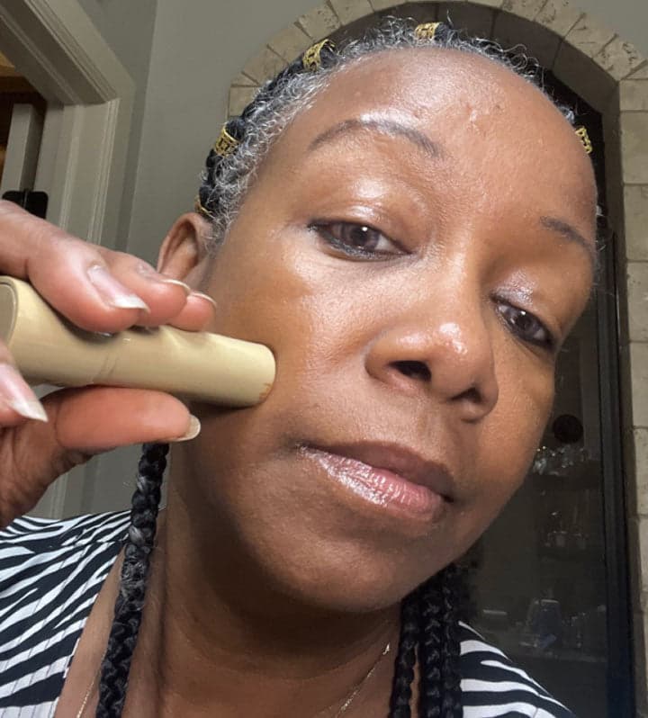 Maya using the balm
